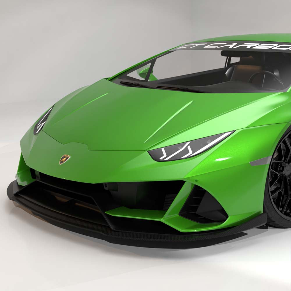 CT CARBON LAMBORGHINI HURACAN EVO (AWD) 2019-2023 CARBON FIBRE SPLITTER - CT DESIGN | HOMOLOGATION IN PROCESS