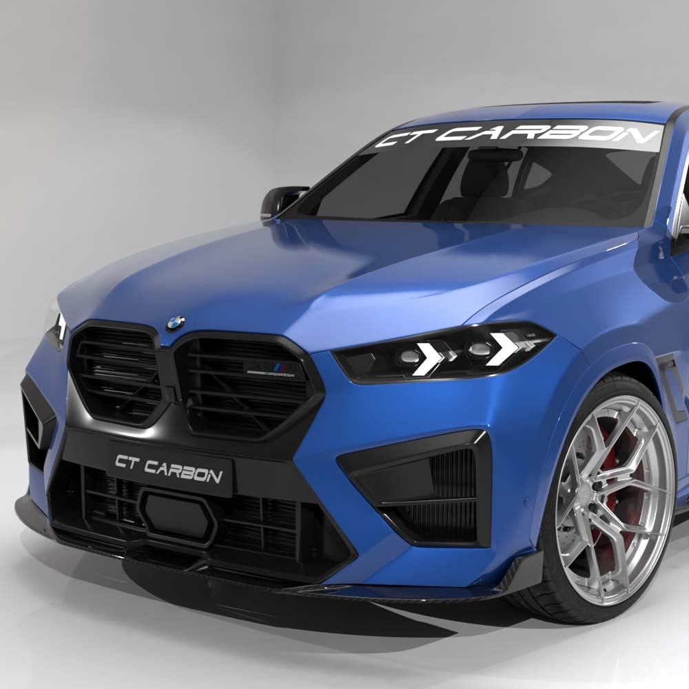 CT CARBON BMW F96 X6M LCI 2023+ CARBON FIBRE SPLITTER - CT DESIGN | HOMOLOGATION IN PROCESS