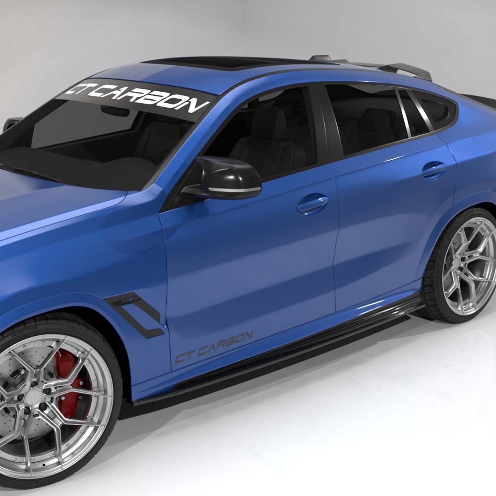 CT CARBON BMW F95/F96 X5M/X6M 2020+ CARBON FIBRE SIDE SKIRTS - CT DESIGN | SWISS HOMOLOGATED
