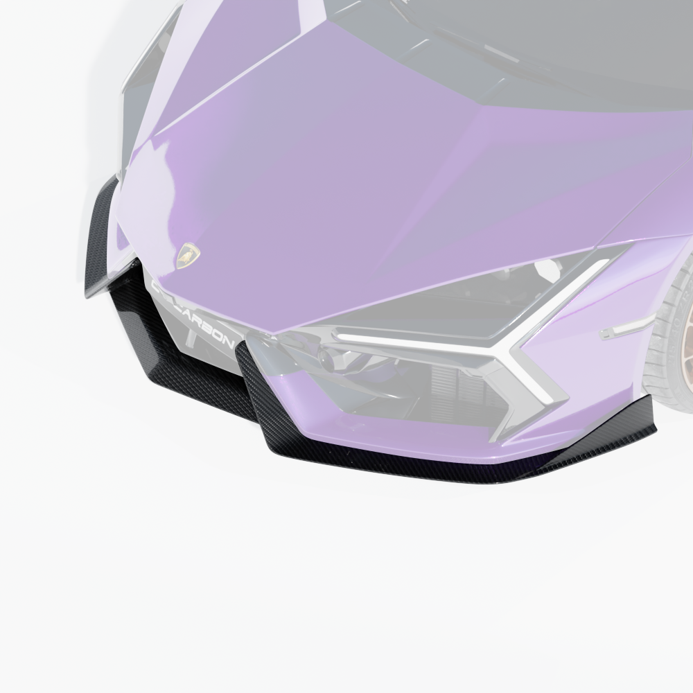 CT CARBON LAMBORGHINI REVUELTO MATTE CARBON FIBRE FRONT SPLITTER - CT DESIGN | HOMOLOGATION IN PROCESS