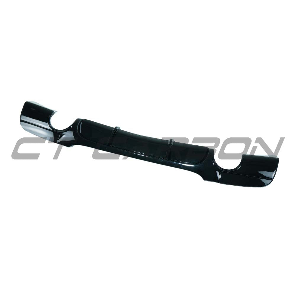 CT CARBON BMW 3 SERIES E90/E91 2005-2011 PRE-LCI GLOSS BLACK DIFFUSER - DUAL EXIT | SWISS HOMOLOGATED