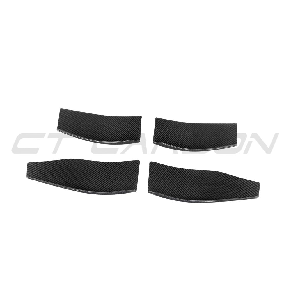 CT CARBON BMW M3/M4 G80/G81/G82/G83 2021+ CARBON FIBRE FRONT BUMPER CANARDS - V3 | SWISS HOMOLOGATED