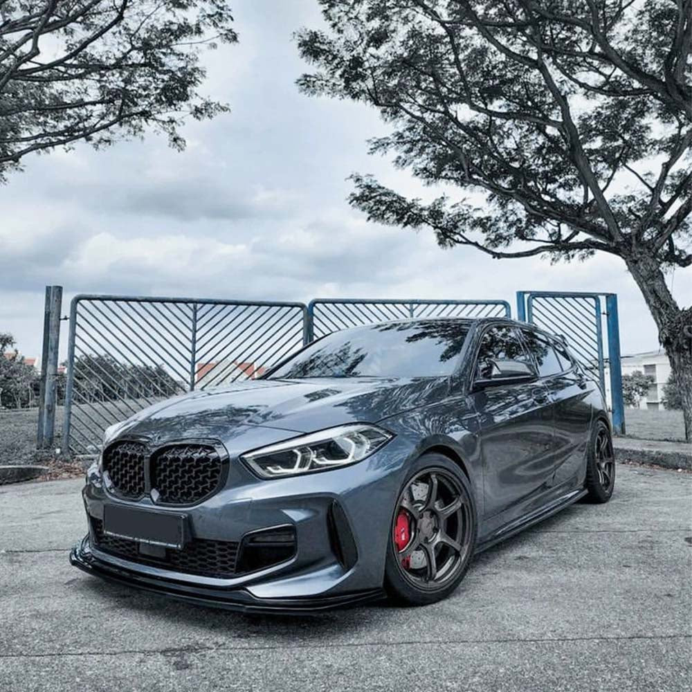 CT CARBON BMW F40 1 SERIES 2019-2024 GLOSS BLACK SPLITTER | HOMOLOGATION IN PROCESS