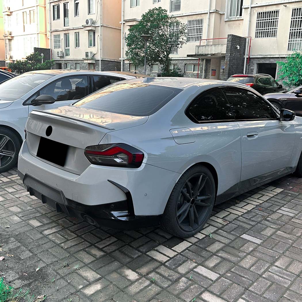CT CARBON BMW G42 2 SERIES GLOSS BLACK REAR BUMPER TRIMS