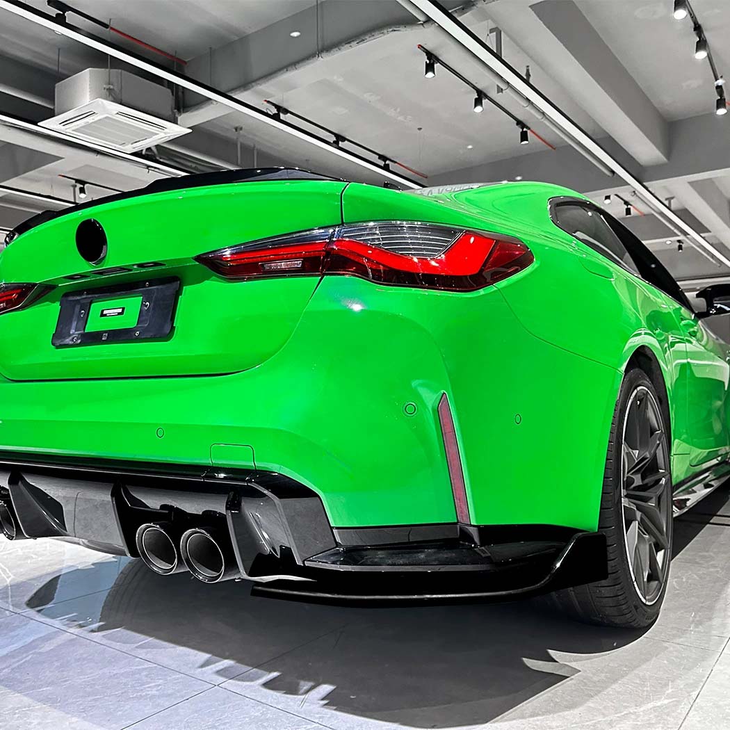 CT CARBON BMW G82 & G83 M4 2021+ GLOSS BLACK REAR BUMPER CORNERS | SWISS HOMOLOGATED