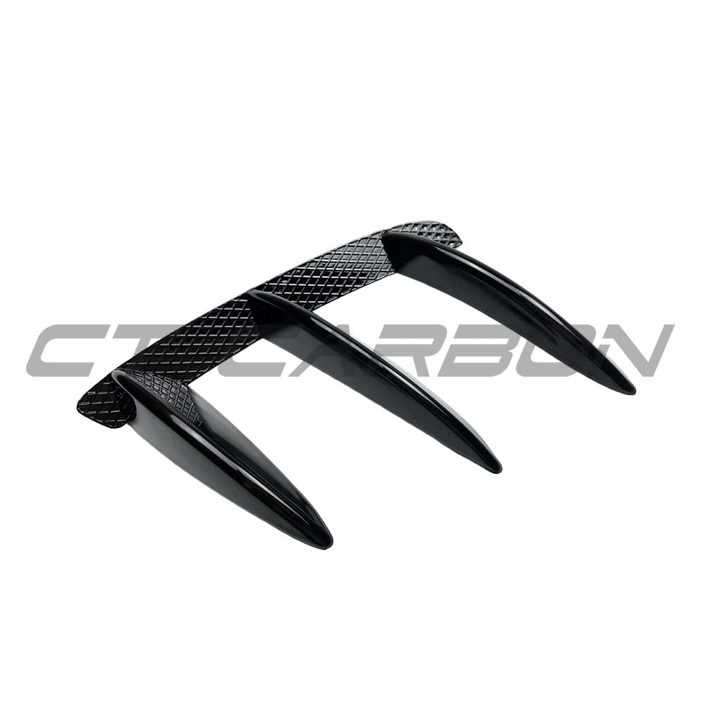 CT CARBON MERCEDES A-CLASS W176 (FACELIFT) 2015-2018 GLOSS BLACK REAR BUMPER TRIMS | SWISS HOMOLOGATED