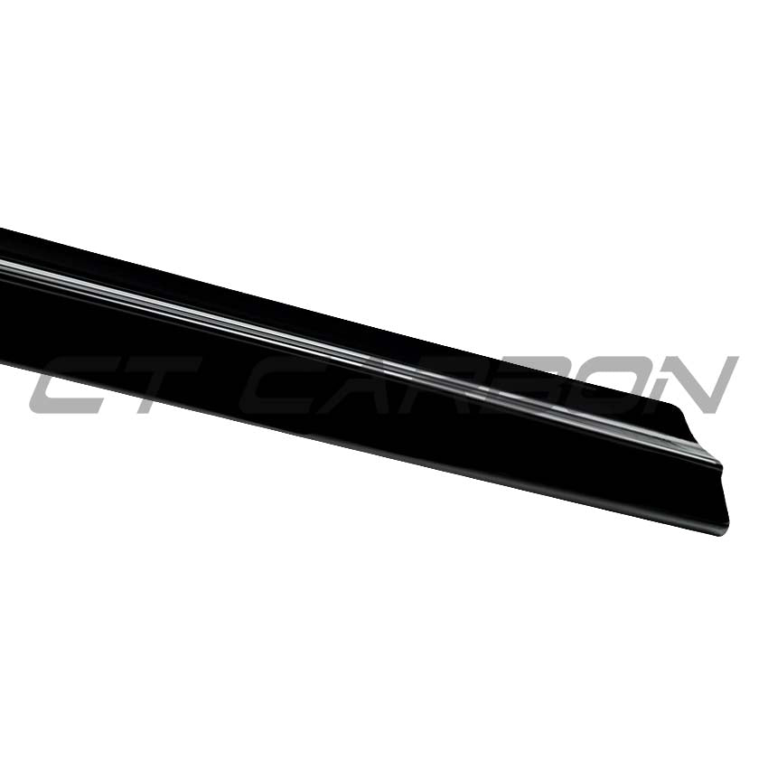 CT CARBON MERCEDES A-CLASS W176 2012-2018 GLOSS BLACK SIDE SKIRTS | SWISS HOMOLOGATED