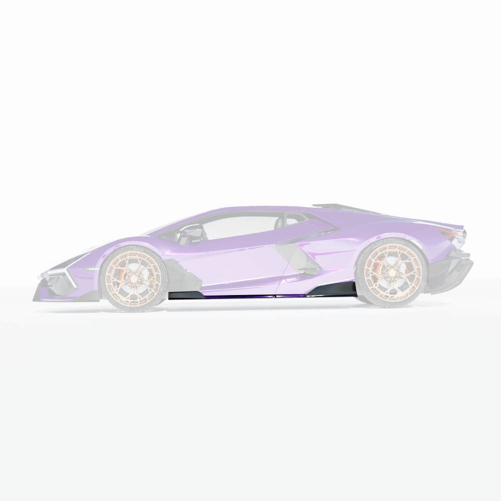 CT CARBON LAMBORGHINI REVUELTO MATTE CARBON FIBRE SIDE SKIRTS - CT DESIGN | SWISS HOMOLOGATED