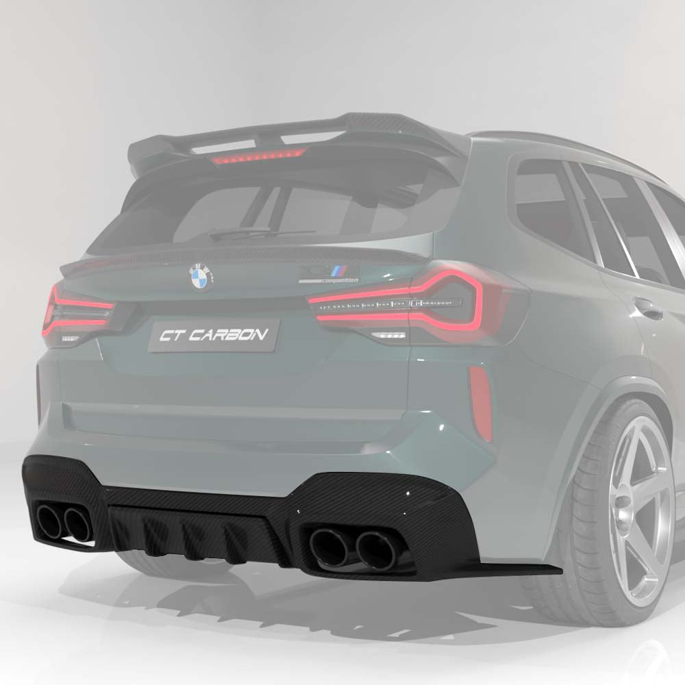 CT CARBON BMW F97 X3M 2021-2024 (LCI) CARBON FIBRE DIFFUSER - CT DESIGN | SWISS HOMOLOGATED