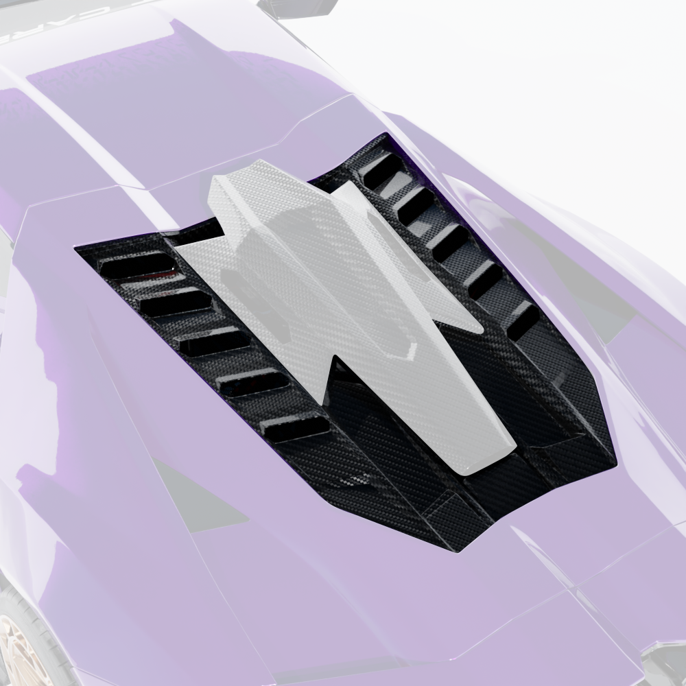 CT CARBON LAMBORGHINI REVUELTO MATTE CARBON FIBRE ENGINE COVER - CT DESIGN | NO HOMOLOGATION
