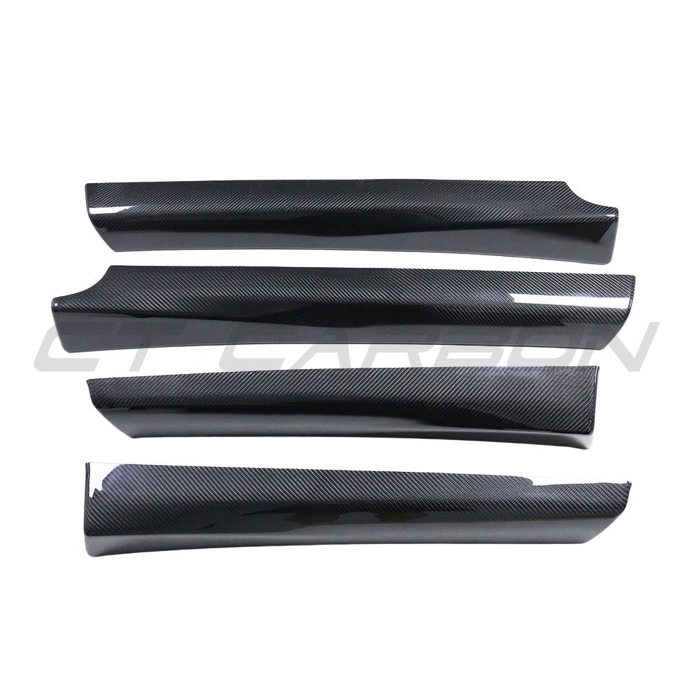 CT CARBON TESLA MODEL 3 2017-2023 MATTE CARBON FIBRE INTERIOR DOOR PANEL TRIM ADD ON | NO HOMOLOGATION