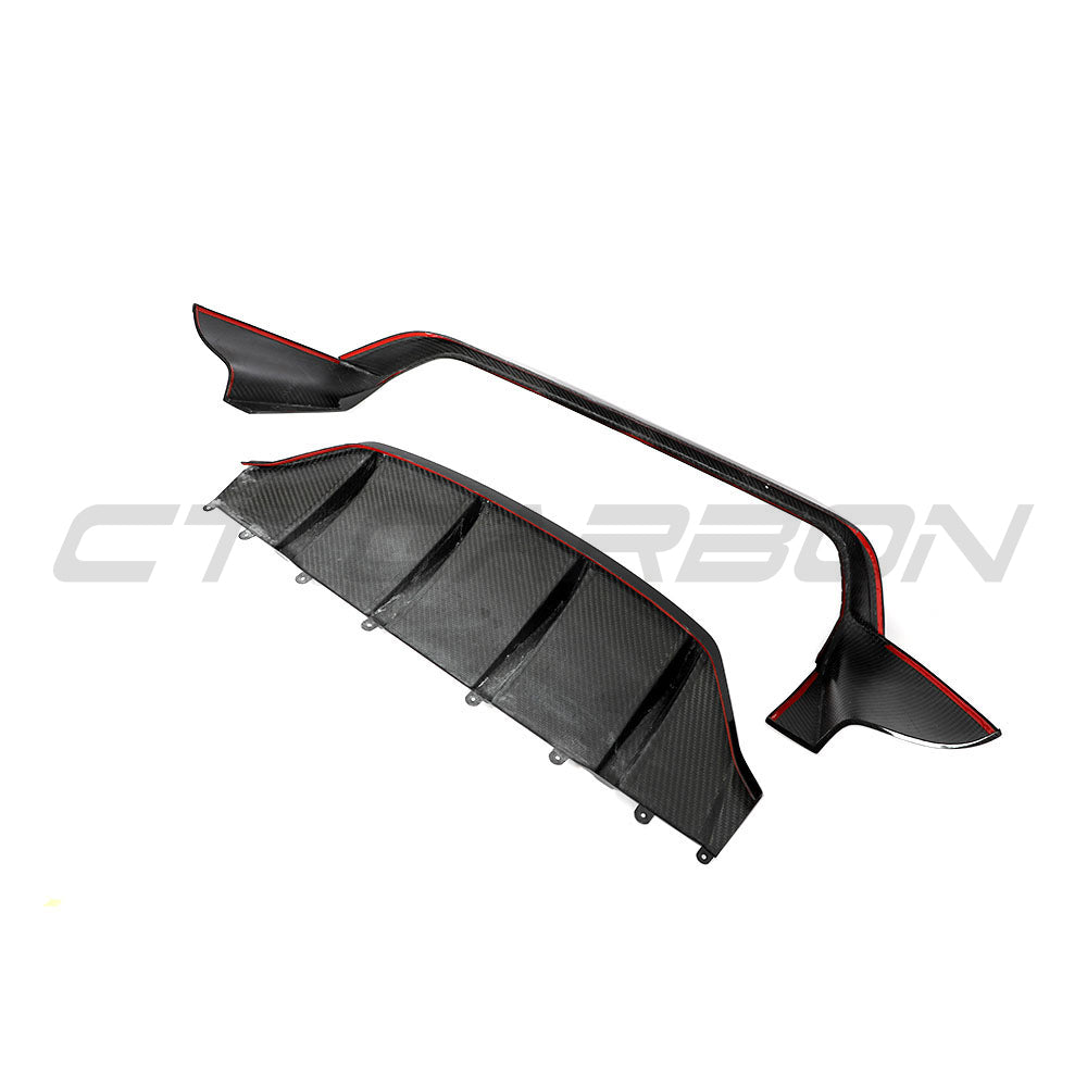CT CARBON PORSCHE TAYCAN 2020-2024 CARBON FIBRE DIFFUSER | SWISS HOMOLOGATED