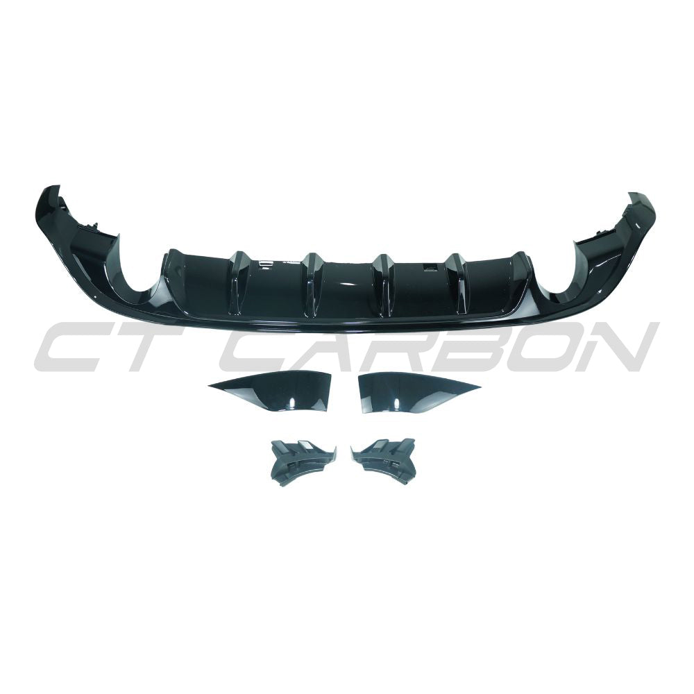 CT CARBON VOLKSWAGEN GOLF GTI/GTD MK7/7.5 2017-2020 GLOSS BLACK DIFFUSER | SWISS HOMOLOGATED
