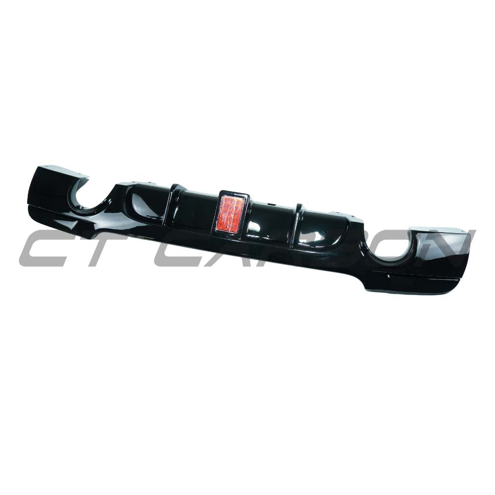 CT CARBON BMW 3 SERIES E92/E93 2006-2013 GLOSS BLACK LED DIFFUSER - DUAL EXIT | SWISS HOMOLOGATED