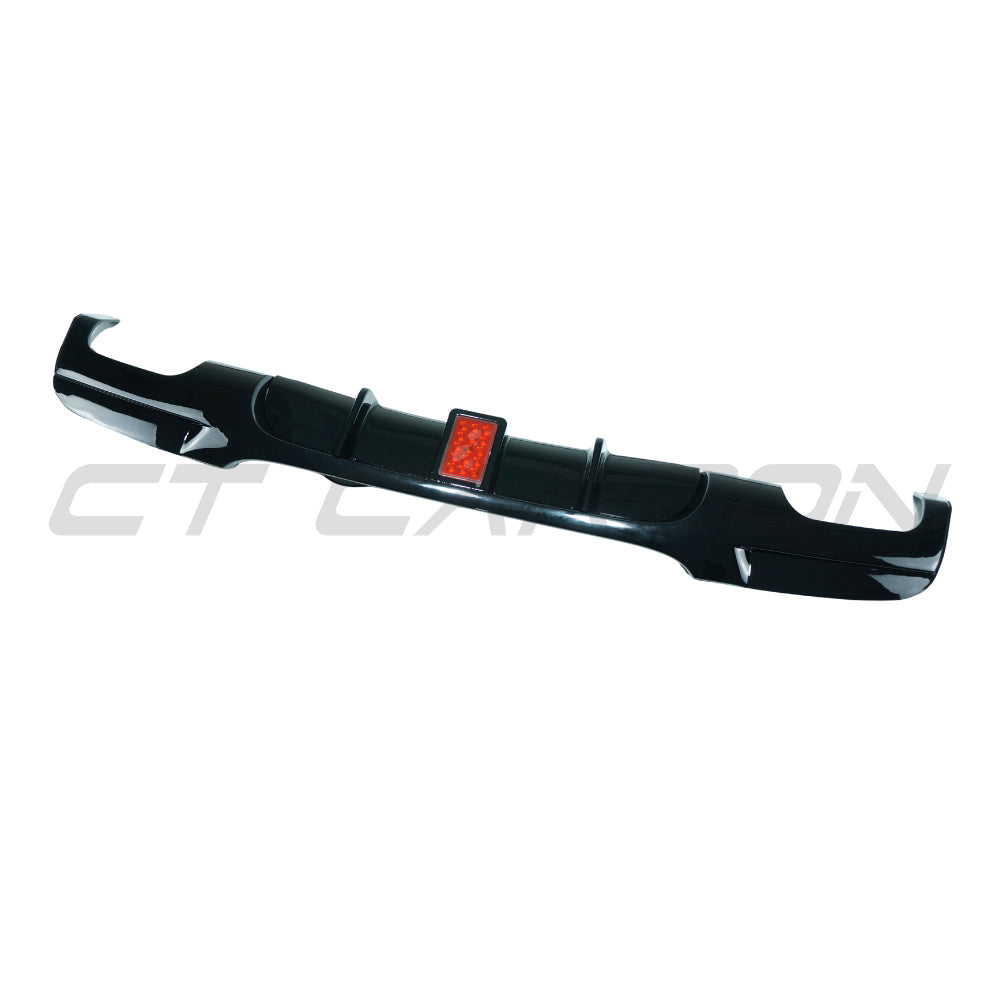 CT CARBON BMW 3 SERIES E90/E91 2005-2011 GLOSS BLACK LED DIFFUSER - QUAD TIP | SWISS HOMOLOGATED