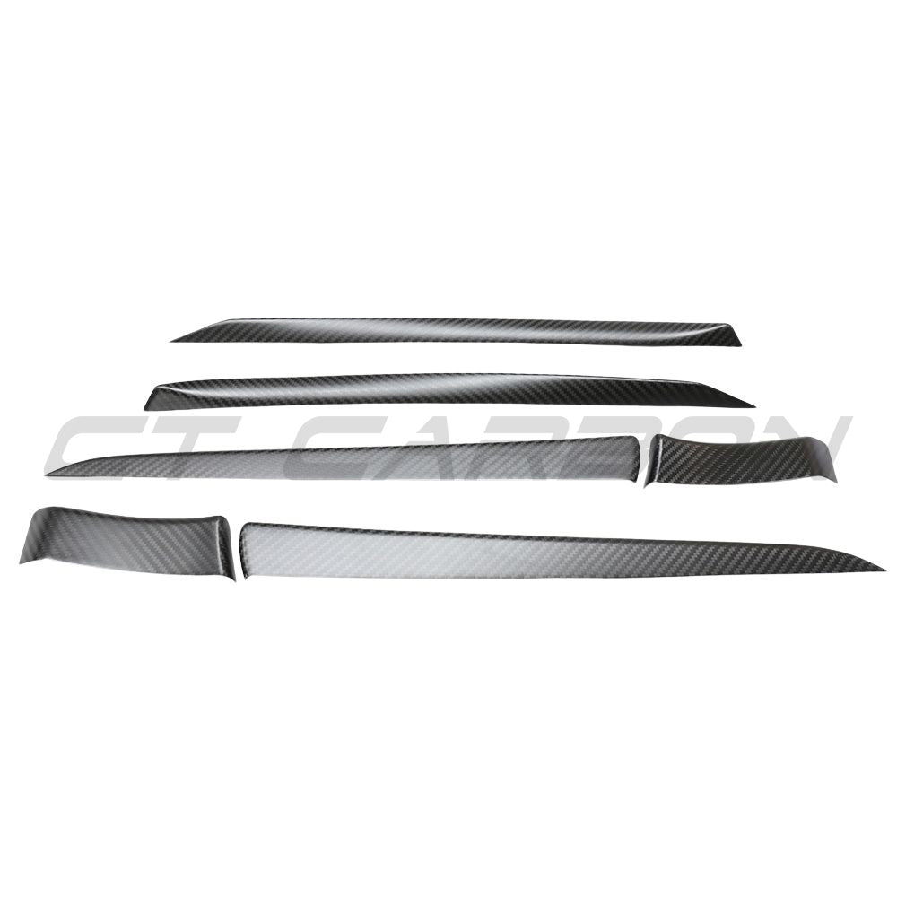 CT CARBON TESLA MODEL S 2021+ FACELIFT MATTE CARBON FIBRE DOOR TRIM ADD ON | NO HOMOLOGATION
