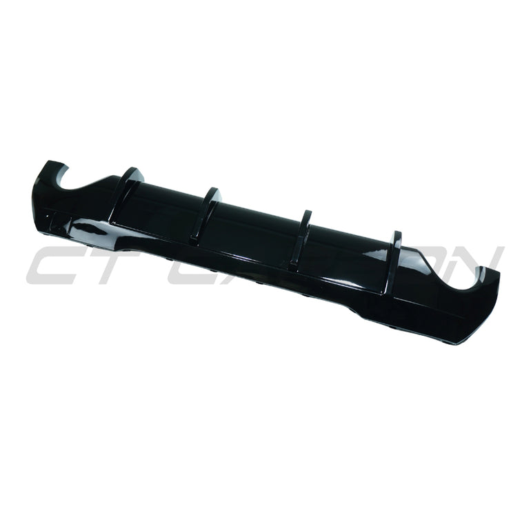 CT CARBON BMW F40 1 SERIES 2019-2024 GLOSS BLACK DIFFUSER - DUAL EXIT - V1 | SWISS HOMOLOGATED