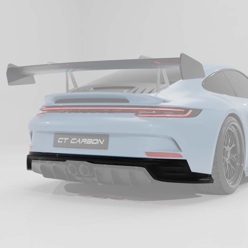 CT CARBON PORSCHE 911 992.1 GT3 & GT3 TOURING 2022-2024 CARBON FIBRE REAR BUMPER TRIM - CT DESIGN | SWISS HOMOLOGATED