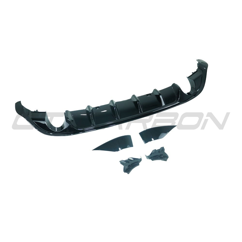 CT CARBON VOLKSWAGEN GOLF GTI/GTD MK7/7.5 2017-2020 GLOSS BLACK DIFFUSER | SWISS HOMOLOGATED