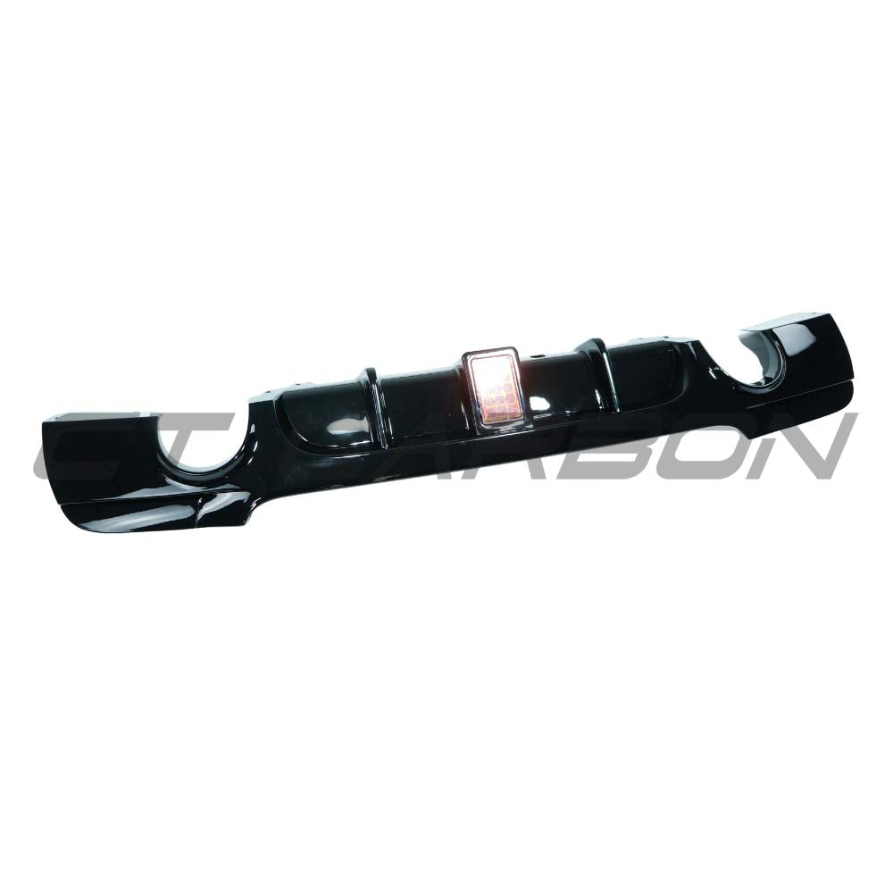 CT CARBON BMW 3 SERIES E92/E93 2006-2013 GLOSS BLACK LED DIFFUSER - DUAL EXIT | SWISS HOMOLOGATED