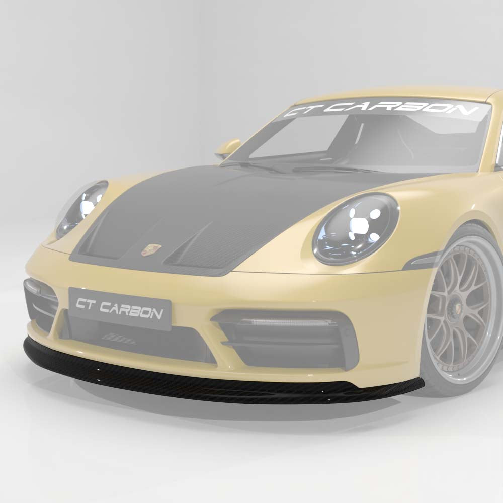 CT CARBON PORSCHE 911 992.1 GTS & CARRERA 2019-2024 CARBON FIBRE SPLITTER - CT DESIGN | HOMOLOGATION IN PROCESS