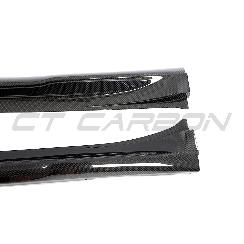 CT CARBON PORSCHE TAYCAN 2020-2024 CARBON FIBRE SIDE SKIRTS | SWISS HOMOLOGATED