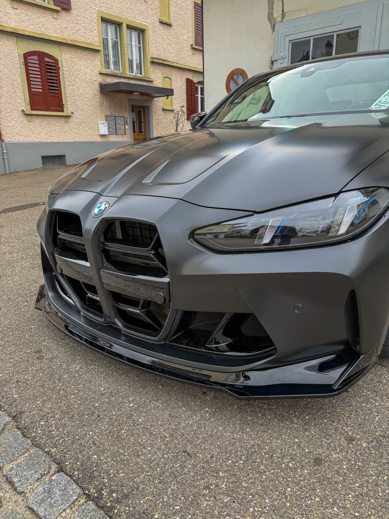 EMP BLACK PLASTIC FRONT LIP BMW M3/M4 G8X - VS STYLE | SWISS HOMOLOGATED