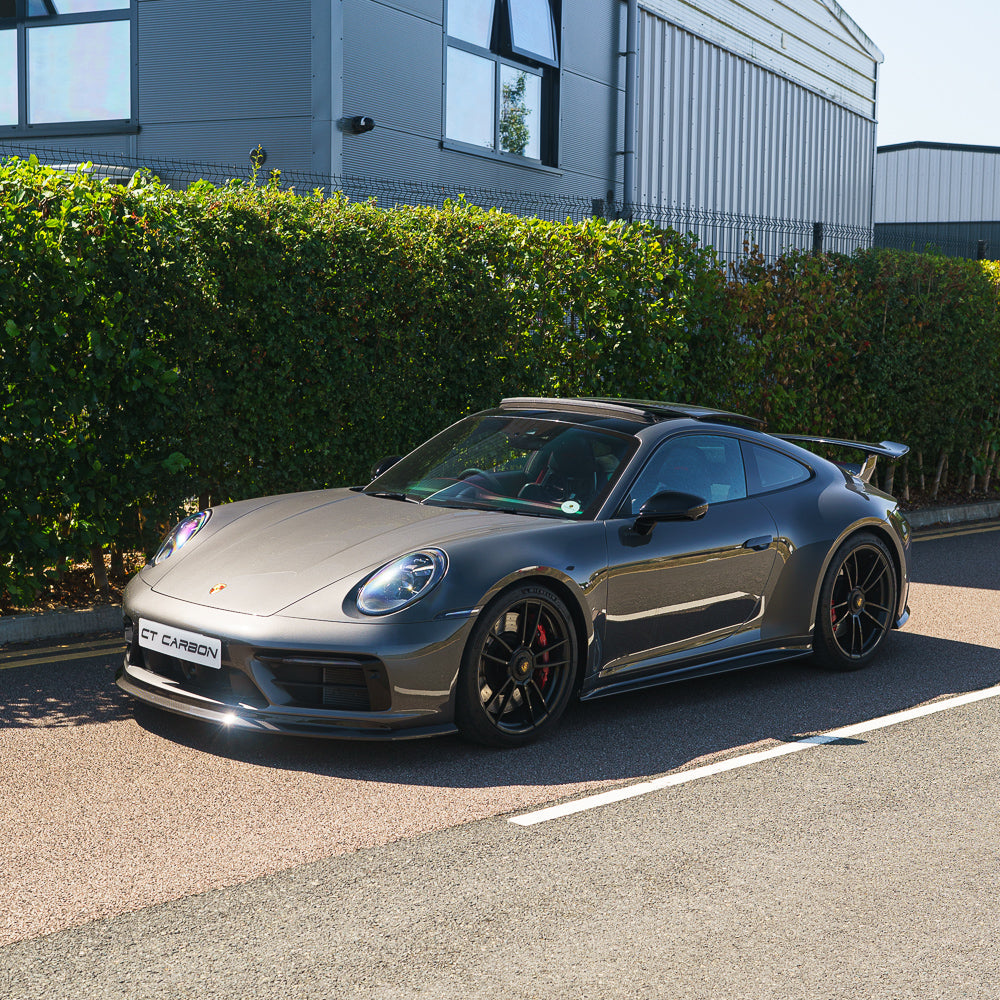 CT CARBON PORSCHE 911 992.1 GTS & CARRERA 2019-2024 CARBON FIBRE SPLITTER - CT DESIGN | HOMOLOGATION IN PROCESS
