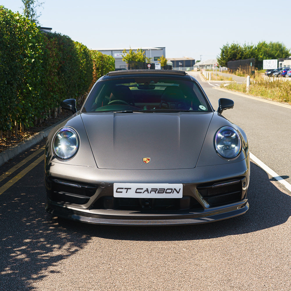 CT CARBON PORSCHE 911 992.1 GTS & CARRERA 2019-2024 CARBON FIBRE SPLITTER - CT DESIGN | HOMOLOGATION IN PROCESS