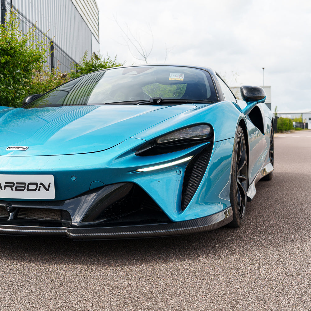 CT CARBON MCLAREN ARTURA 2023+ CARBON FIBRE SPLITTER - CT DESIGN | HOMOLOGATION IN PROCESS