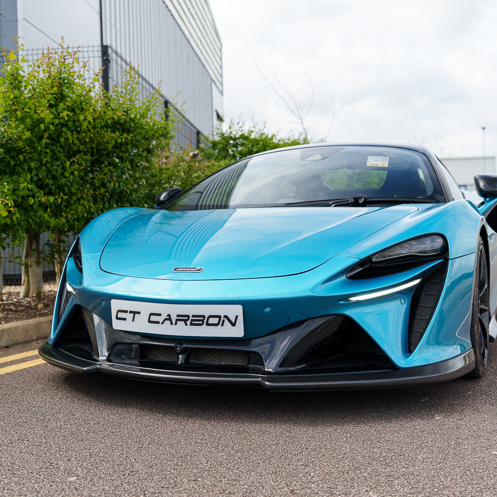 CT CARBON MCLAREN ARTURA 2023+ CARBON FIBRE SPLITTER - CT DESIGN | HOMOLOGATION IN PROCESS