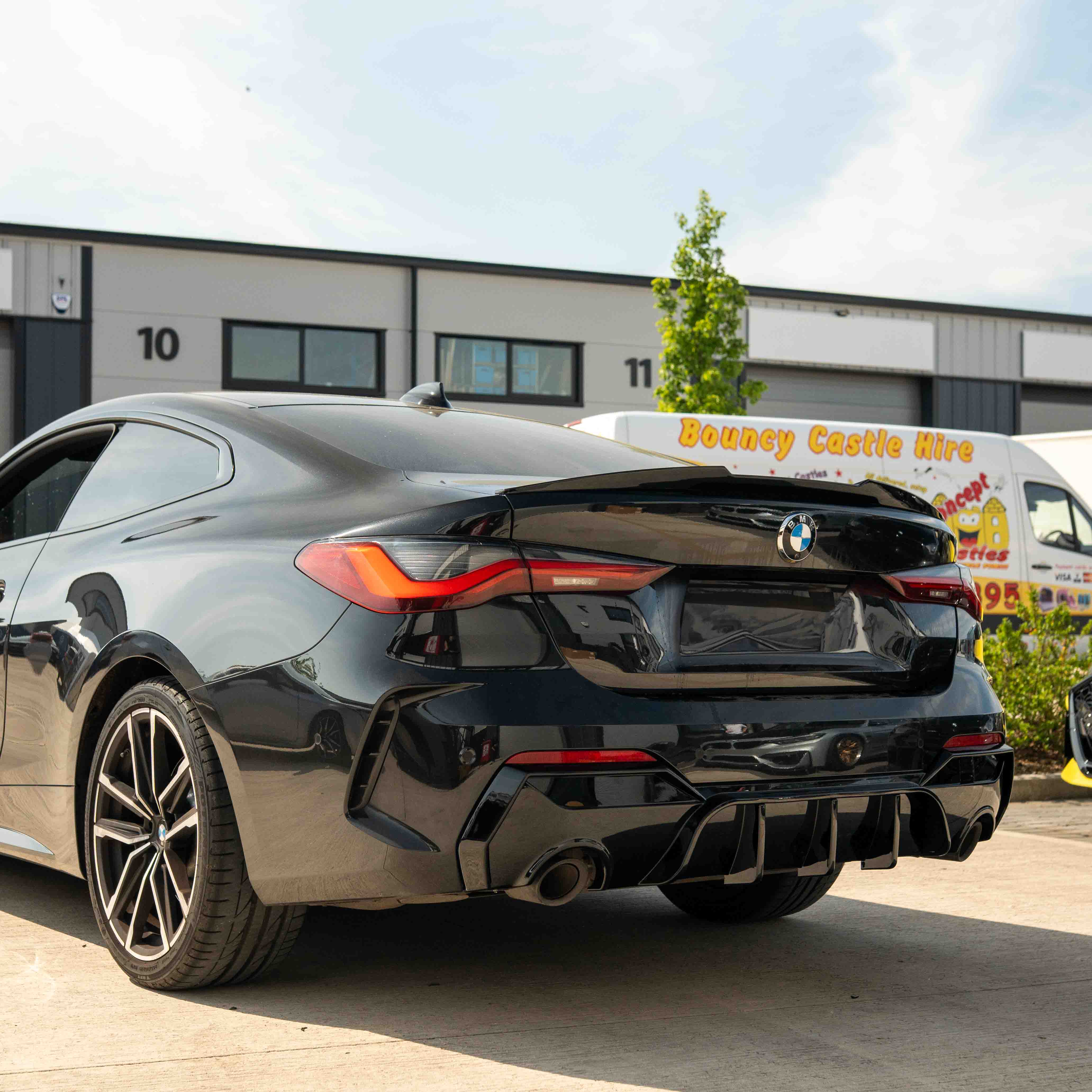 CT CARBON BMW G22/G23 4 SERIES 2020-2024 PRE LCI GLOSS BLACK ROUND TIP DIFFUSER | SWISS HOMOLOGATED