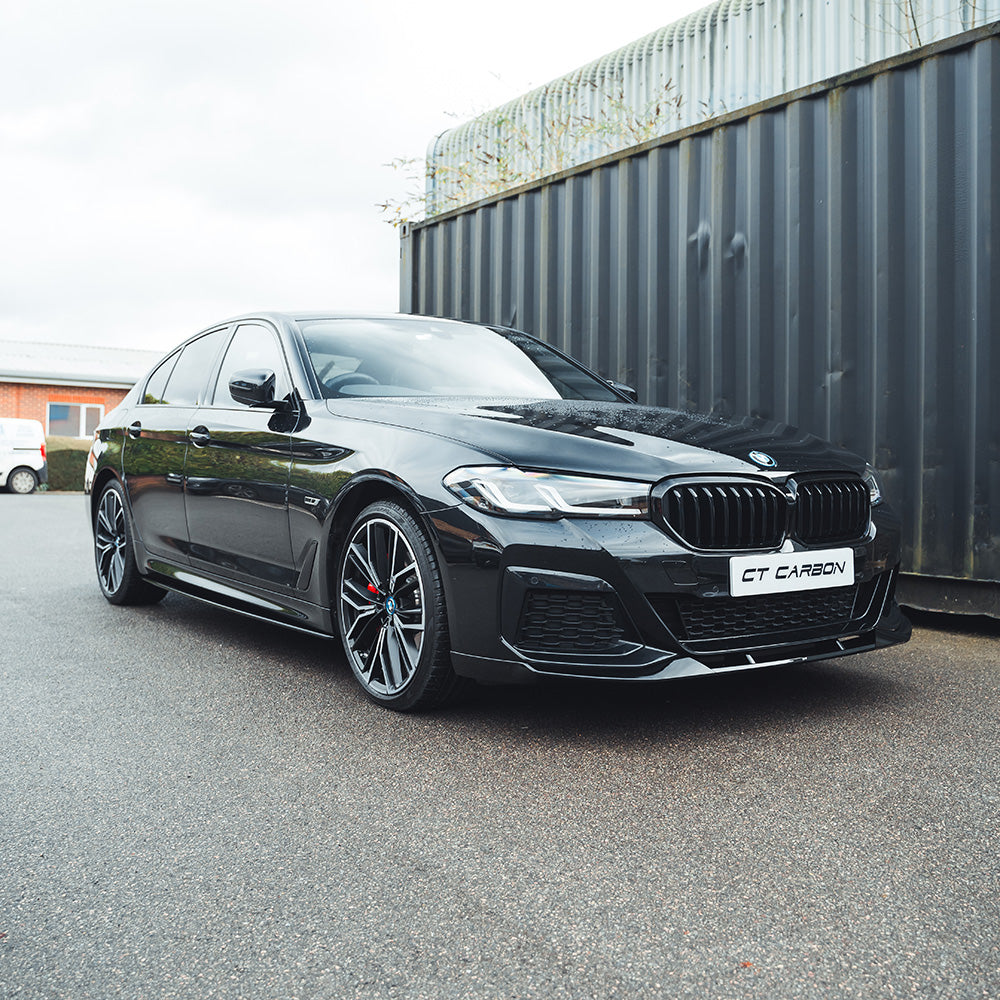 CT CARBON BMW 5 SERIES G30/G31 LCI GLOSS BLACK SPLITTER - V2 | HOMOLOGATION IN PROCESS