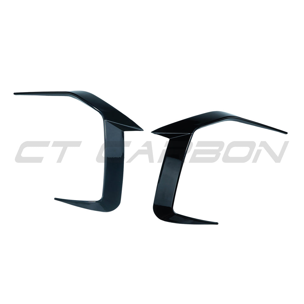 CT CARBON BMW 5 SERIES G60 & I5 2023+ GLOSS BLACK FRONT BUMPER CORNERS | SWISS HOMOLOGATED