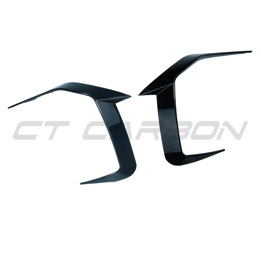 CT CARBON BMW 5 SERIES G60 & I5 2023+ GLOSS BLACK FRONT BUMPER CORNERS | SWISS HOMOLOGATED