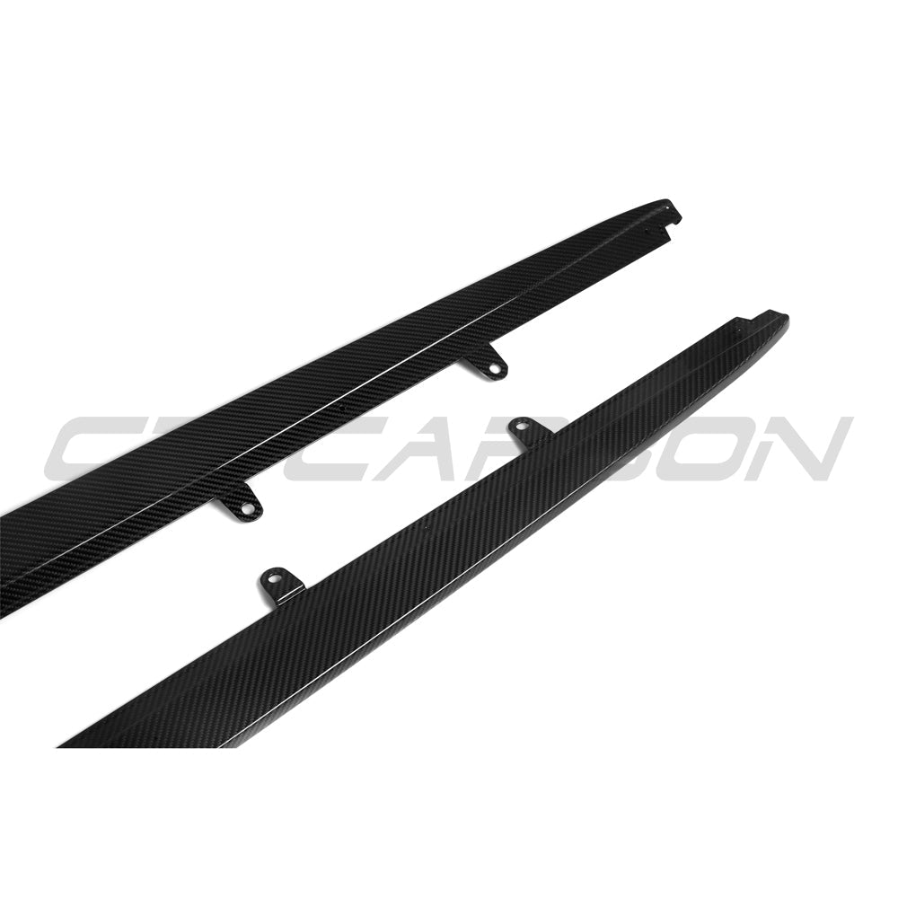 CT CARBON BMW F90 M5 & G30/G31 5 SERIES 2016-2024 PRE-PREG CARBON FIBRE SIDE SKIRTS - V2 | SWISS HOMOLOGATED