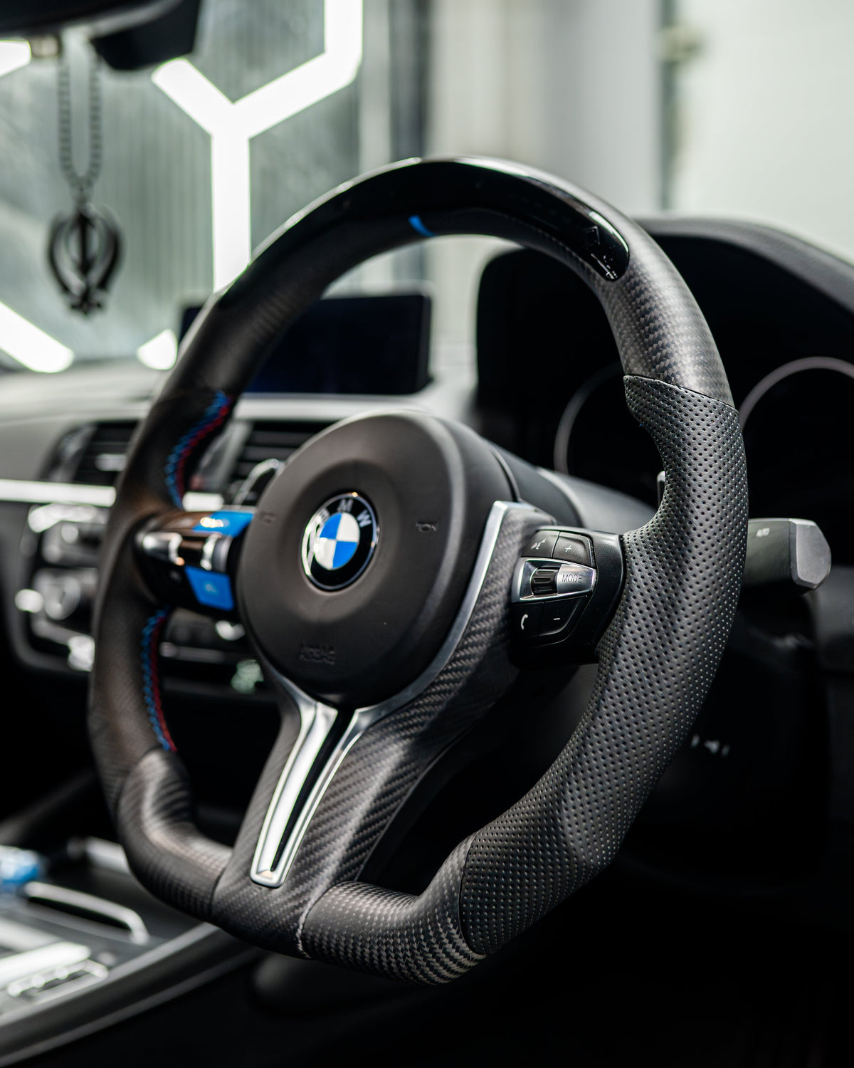 CT CARBON BMW FXX M CAR MATTE CARBON FIBRE STEERING WHEEL TRIM | NO HOMOLOGATION REQUIRED