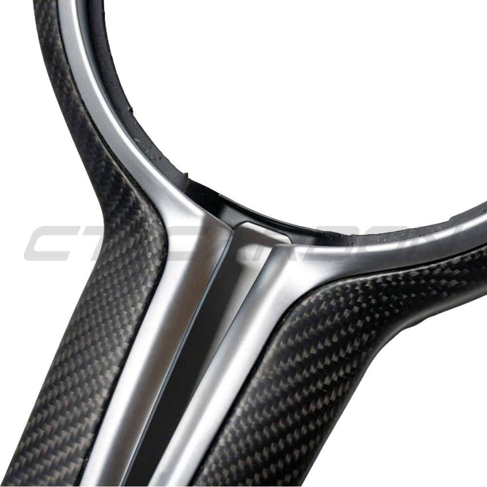 CT CARBON BMW FXX M CAR MATTE CARBON FIBRE STEERING WHEEL TRIM | NO HOMOLOGATION REQUIRED