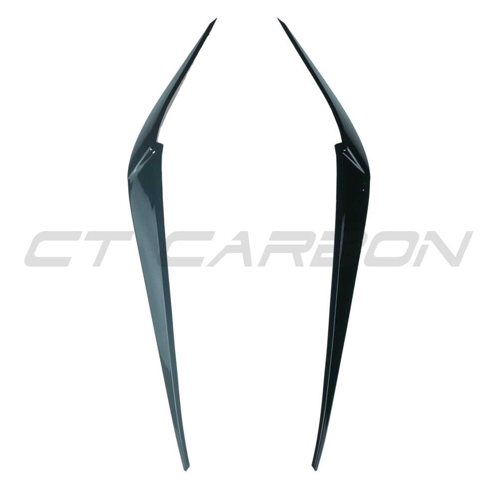 CT CARBON BMW G01//G02/F97/F98 X3/X4/X3M/X4M GLOSS BLACK HEADLIGHT EYEBROWS | SWISS HOMOLOGATED