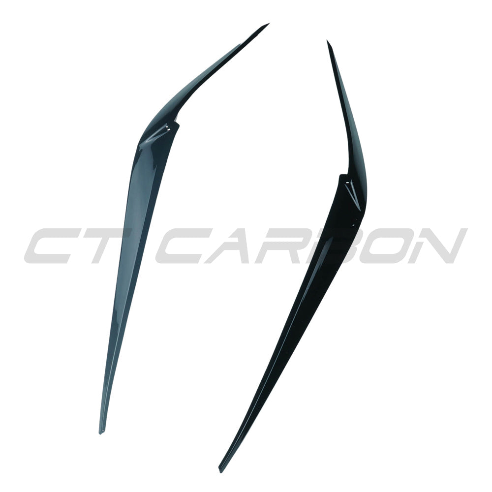CT CARBON BMW G01//G02/F97/F98 X3/X4/X3M/X4M GLOSS BLACK HEADLIGHT EYEBROWS | SWISS HOMOLOGATED