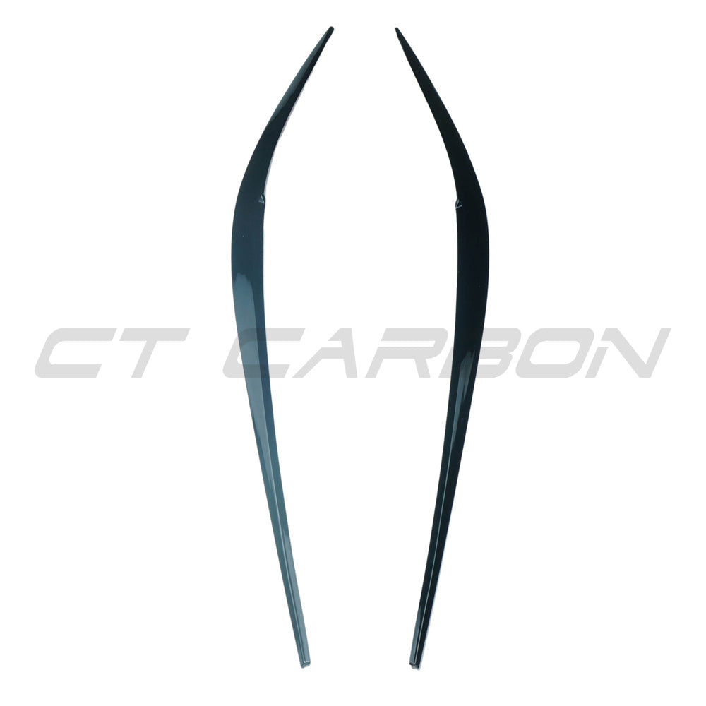 CT CARBON BMW G20 3 SERIES GLOSS BLACK HEADLIGHT EYEBROWS/EYELIDS (2018-2022) | SWISS HOMOLOGATED