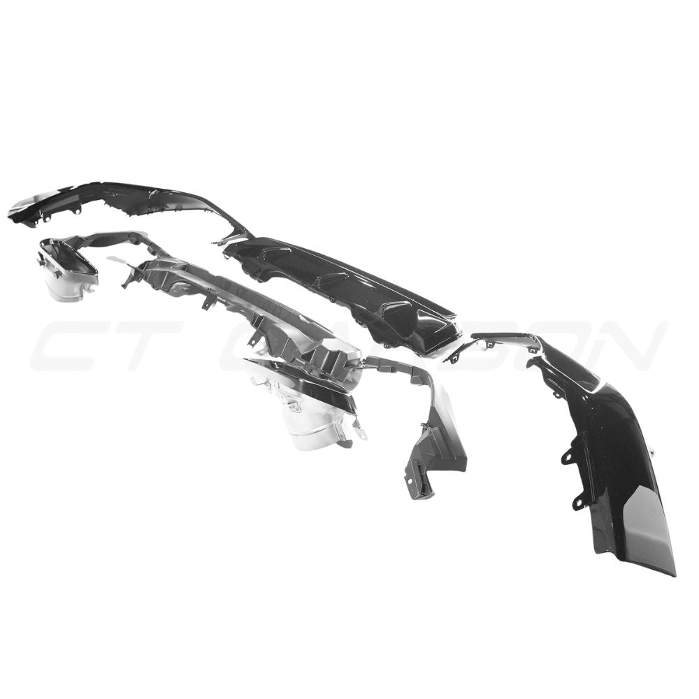 CT CARBON BMW G42 2 SERIES 2022+ GLOSS BLACK DIFFUSER WITH TIPS | SWISS HOMOLOGATED
