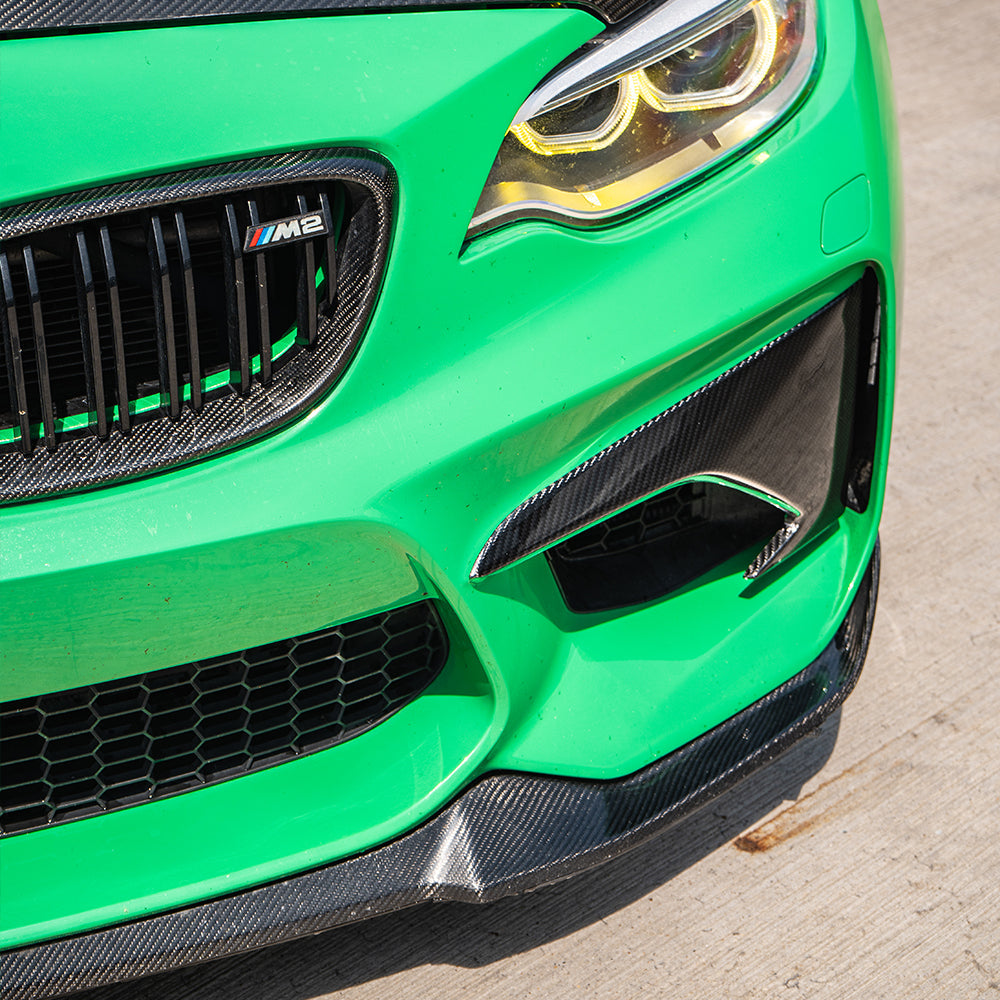 CT CARBON BMW M2 F87 N55 (OG) CARBON FIBRE FRONT BUMPER CORNERS | HOMOLOGATION IN PROCESS