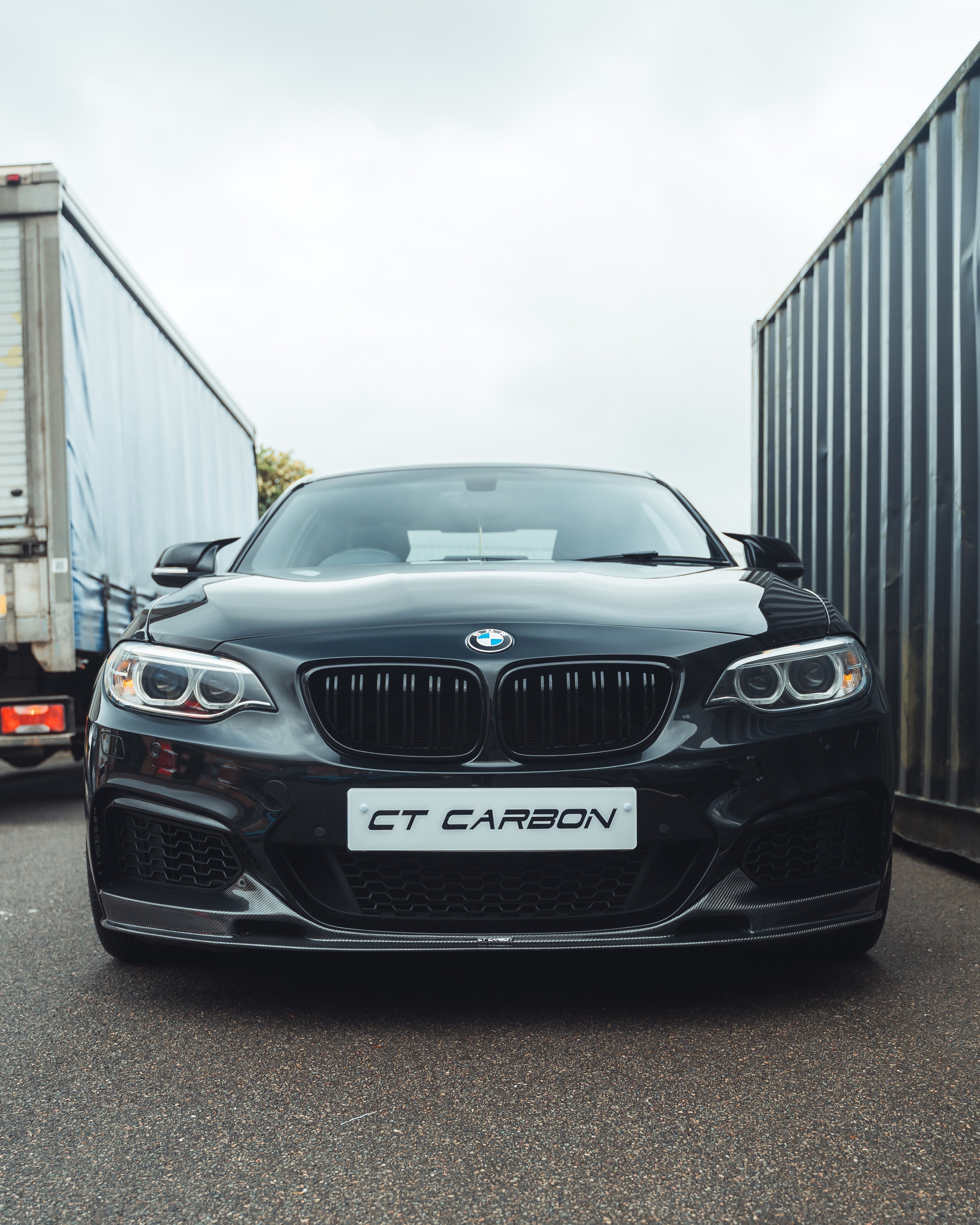 CT CARBON BMW M2 F87 & F22 2 SERIES DOUBLE SLAT BLACK GRILLES | SWISS HOMOLOGATED
