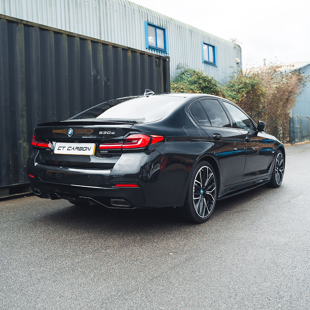 CT CARBON BMW G30/G31 5 SERIES 2020-2024 LCI GLOSS BLACK DIFFUSER - MP STYLE | SWISS HOMOLOGATED