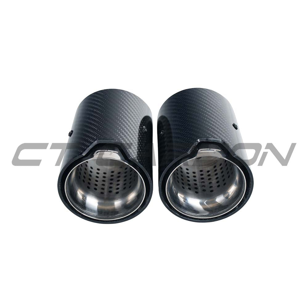 CT CARBON BMW CARBON EXHAUST TIPS 135I/140I/235I/240I/335I/340I/435I/440I - CHROME (SET OF 2) | SWISS HOMOLOGATED