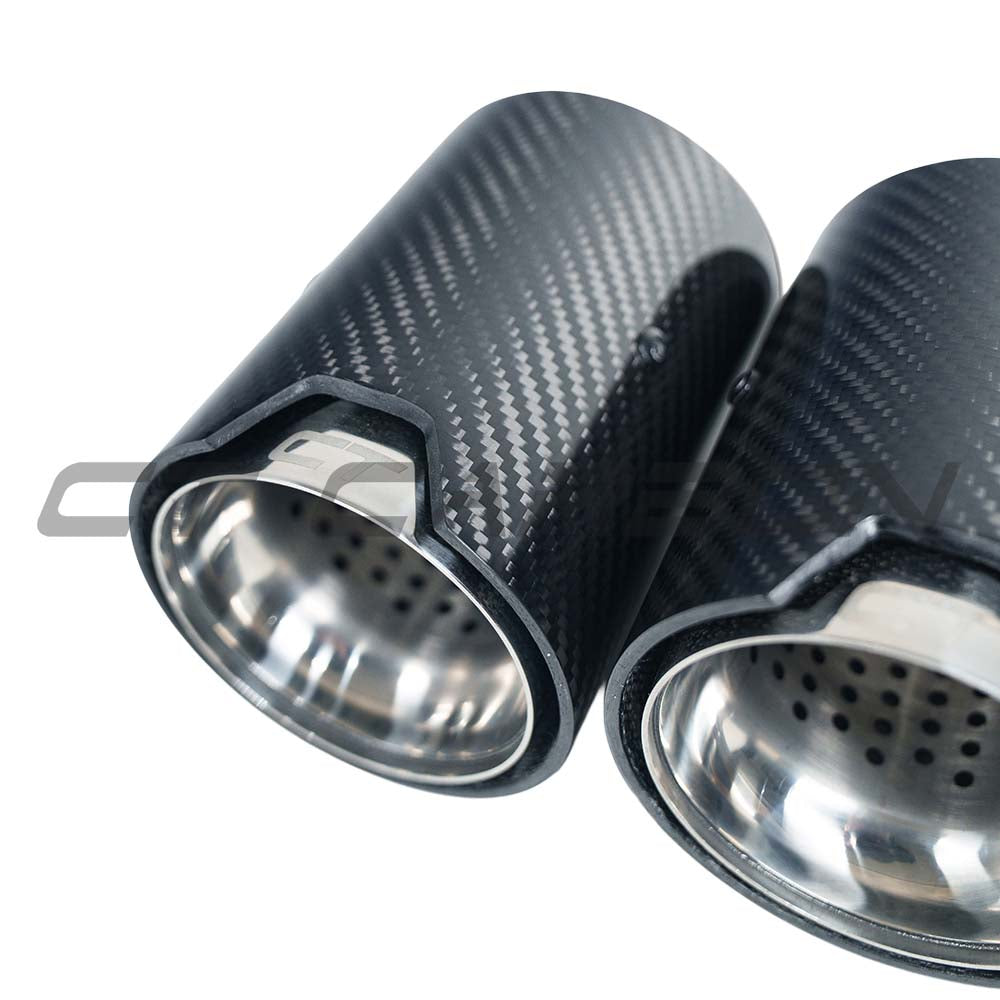 CT CARBON BMW CARBON EXHAUST TIPS 135I/140I/235I/240I/335I/340I/435I/440I - CHROME (SET OF 2) | SWISS HOMOLOGATED