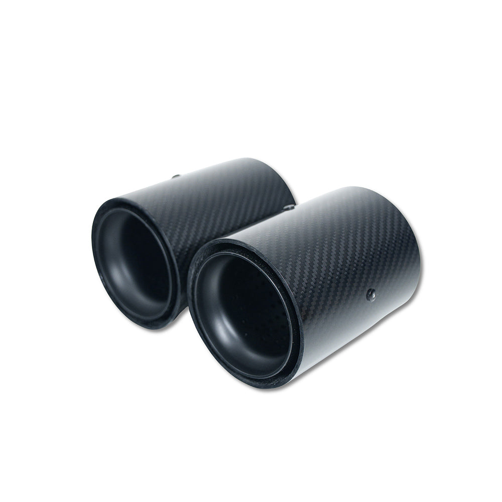 CT CARBON BMW F20/F21/F22/F23/F30/F31/F32/F33 CARBON EXHAUST TIPS - MATTE BLACK (SET OF 2) | SWISS HOMOLOGATED