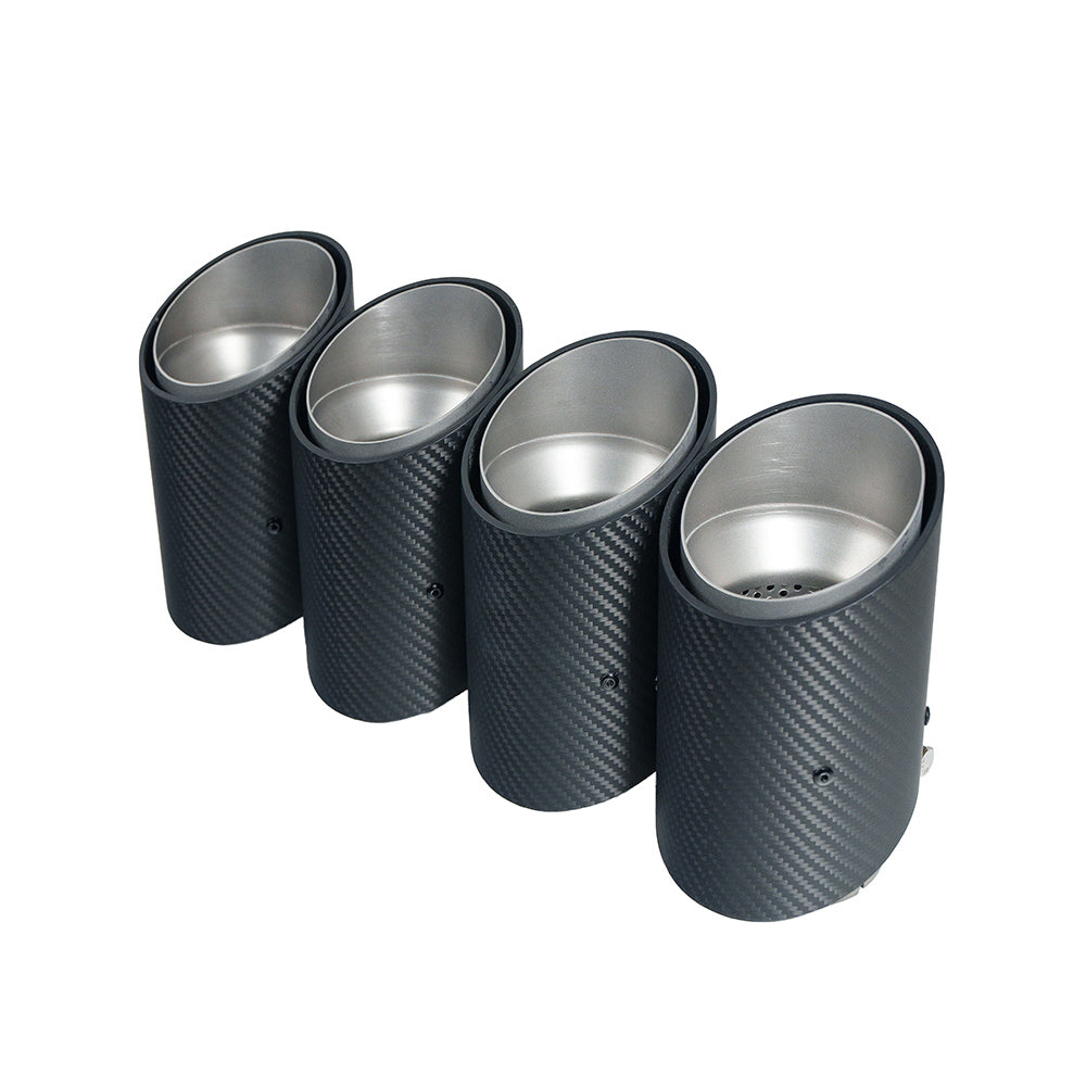 CT CARBON BMW G90/G99 M5 2024+ CARBON FIBRE SLASH CUT EXHAUST TIPS - CHROME | SWISS HOMOLOGATED
