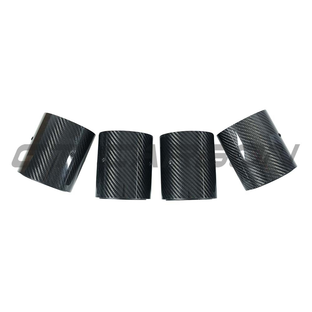 CT CARBON BMW M2, M3, M4 G87/G80/G81/G82/G83 CARBON EXHAUST TIPS - BLACK STRAIGHT CUT (SET OF 4) | SWISS HOMOLOGATED